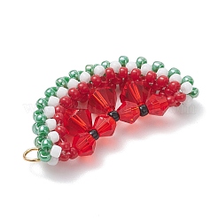 Подвески в виде арбуза из стеклянных бусинок Toho&nbsp;PALLOY-MZ01124