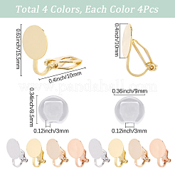 Сеттинги латунные серьги KK-SC0006-62