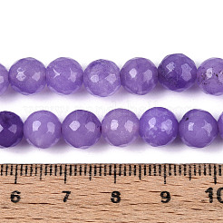 Окрашенные природные белый нефрит бисер пряди G-T139-8mm-60-10