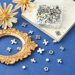 80шт 8 стильные бусины из сплава в тибетском стиле TIBEB-YW0001-15