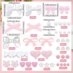 100шт 10 стиля непрозрачные и прозрачные акриловые бусины MACR-SC0002-24