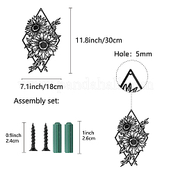 Украшение на стену из железа HJEW-WH0013-079