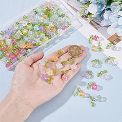 96шт 8 цвета прозрачные акриловые подвески&nbsp;PALLOY-NB00016