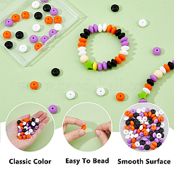 80 шт. 4 стиля рондель пищевые экологически чистые силиконовые бусины SIL-DC0001-68A