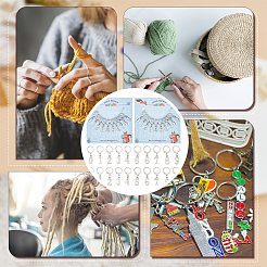 Маркеры петель с подвеской из сплава HJEW-PH01840