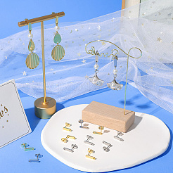 40 шт. 2 цвета 201 нержавеющая сталь овальная фурнитура для сережек-гвоздиков&nbsp;STAS-SC0005-34