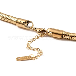 Ожерелье из круглой цепочки-змейки из нержавеющей стали 304 NJEW-D043-01G