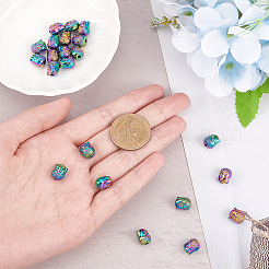 30шт стойка покрытие бусины из сплава цвета радуги&nbsp;PALLOY-NB0003-89