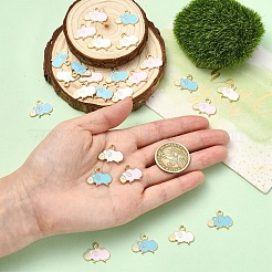 30шт 3 цвета сплава эмалевые подвески&nbsp;ENAM-YW0008-24