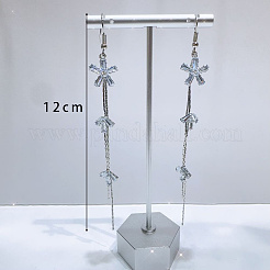 Серьги-кисточки с преувеличенным прозрачным кубическим цирконием RO8227-3