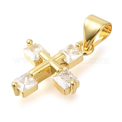 Подвески из латуни с прозрачным фианитом KK-M101-05G-08