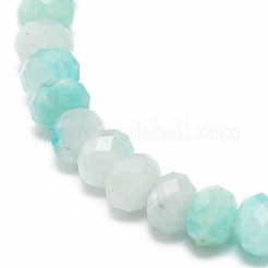 Браслеты из бисера rondelle из натурального амазонита для женщин&nbsp;BJEW-JB08956-03