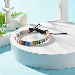 Плетеный браслет из бисера в этническом стиле BJEW-JB07483