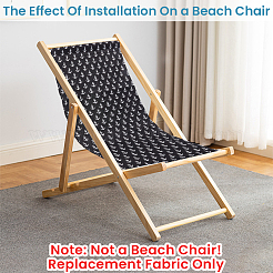 1 chaise en tissu polycoton à motif d'ancre&nbsp;AJEW-GF0015-38H