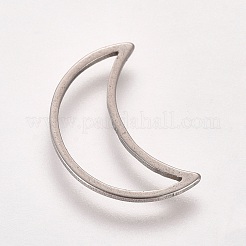 ステンレス鋼の連結リング  ムーン  ステンレス鋼色  16x10.5x0.8mm  内径：14x4.5mm&nbsp;STAS-WH0014-14A