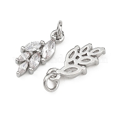 Messing klare Zirkonia Charms&nbsp;XGRQ2O365-421P