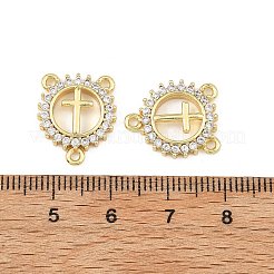 Liens de composant de lustre en laiton zircon cubique micro pavé clair&nbsp;CU-B002-01G-B