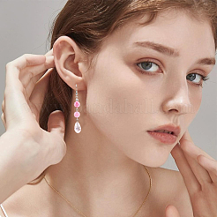 100 шт. бусины из натурального окрашенного белого нефрита&nbsp;G-SP0001-35