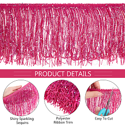 5 м отделочная лента из полиэстера с пайетками и кисточками OCOR-BC0006-56C