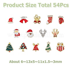 42 Stück 14 Stile Weihnachts-Emaille-Cabochons&nbsp;MRMJ-HS0001-04