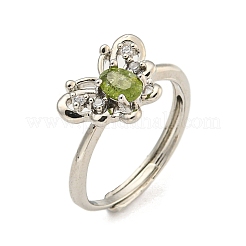 Регулируемые латунные кольца-бабочки RJEW-G317-05P