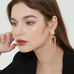 12 шт. 2-х цветные плоские круглые латунные серьги-гвоздики KK-BC0012-28