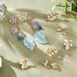 10 шт. 5 стильные латунные серьги-гвоздики KK-CA0002-05