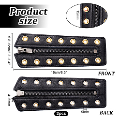 Schnürstiefel aus Rindsleder Reißverschlusseinsätze&nbsp;DIY-WH0499-06A-05