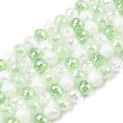 Chapelets de perles en verre électroplaqué&nbsp;EGLA-D300-06-6mm-23