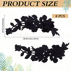 6 шт. полиэстеровая ткань для вышивки DIY-MA0006-88B