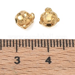 304ステンレススチールビーズ  魚  イオンプレーティング（ip）  18KGP本金メッキ  5x6x6mm  穴：1.4mm&nbsp;SA-CBA740F-15G