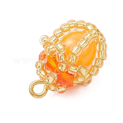 Светящиеся подвески-капли из стеклянных бусин ручной работы&nbsp;PALLOY-MZ00962-04