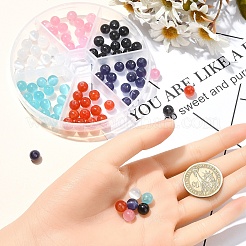 90шт. набор из 6-х цветных бусин кошачий глаз CE-YW0001-01