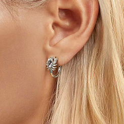 925 серьги-кольца в форме скорпиона из стерлингового серебра FN0747