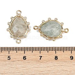 Подвески-коннекторы из натурального амазонита с граненой отделкой&nbsp;G-K347-07G-02