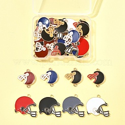 30 шт. 8 стиля эмалевых звеньев из сплава&nbsp;ENAM-FS0002-50