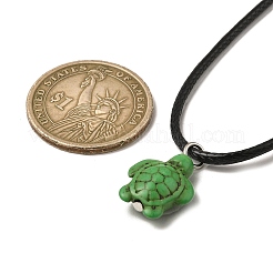 Колье с подвеской из синтетической бирюзы&nbsp;NJEW-JN04540