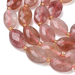 Природного кварца клубники нитей бисера&nbsp;G-A295-A09-01