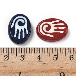 Выпечка окрашенные стеклянные бусины LAMP-D003-06