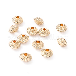 ラックメッキ合金ビーズ  長持ちメッキ  カドミウムフリー＆鉛フリー  双円錐形  ゴールドカラー  6.5x4mm  穴：1.6mm&nbsp;FIND-WH0118-15G