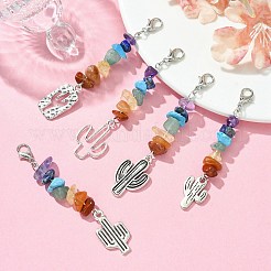 Украшение из сплава кактуса HJEW-JM01553-02