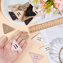 16 шт. 8-х цветные пуговицы из искусственной кожи с 2 отверстиями&nbsp;BUTT-CL0001-03