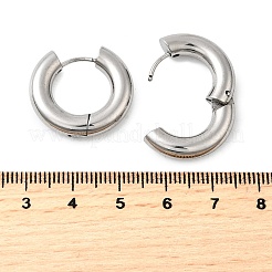 Серьги-кольца Huggie Hoop из нержавеющей стали 202&nbsp;EJEW-O087-08H-P