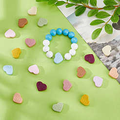 20шт 10 цвета силиконовые фокусные бусины SIL-DC0001-63