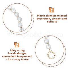 Цепочки на ремешке для телефона из пластикового жемчужного сплава FIND-WH0260-55LG