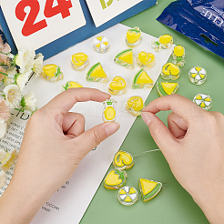 40шт 5 стильные прозрачные эмалевые акриловые бусины TACR-SC0001-10