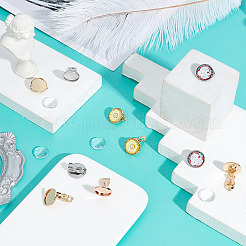 Наборы для самостоятельного изготовления плоских круглых сережек-клипс DIY-DC0001-31