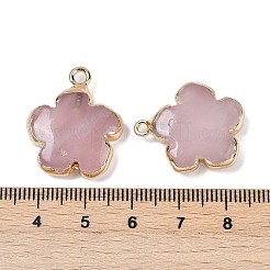 Природного розового кварца подвески G-P566-01G-10