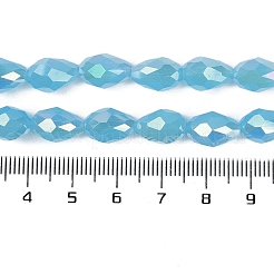 Непрозрачные однотонные гальванические стеклянные бусины&nbsp;LS-EGLA-N013-J6mm-B05