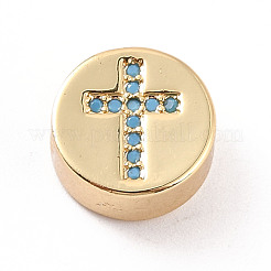 Стойки обшивки латунь микро проложить кубического циркония бусы ZIRC-C035-19G